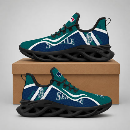 ELITE EDITION - NEW CUSTOMIZED MLB14 SMS SEATTLE MARINERS MAX SOUL SHOES