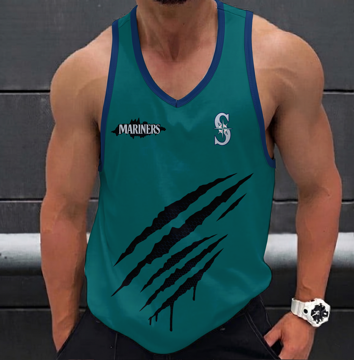 VIRAL EDITION - NEW CUSTOMIZED MLB14 SEATTLE MARINERS UNISEX TANK TOP