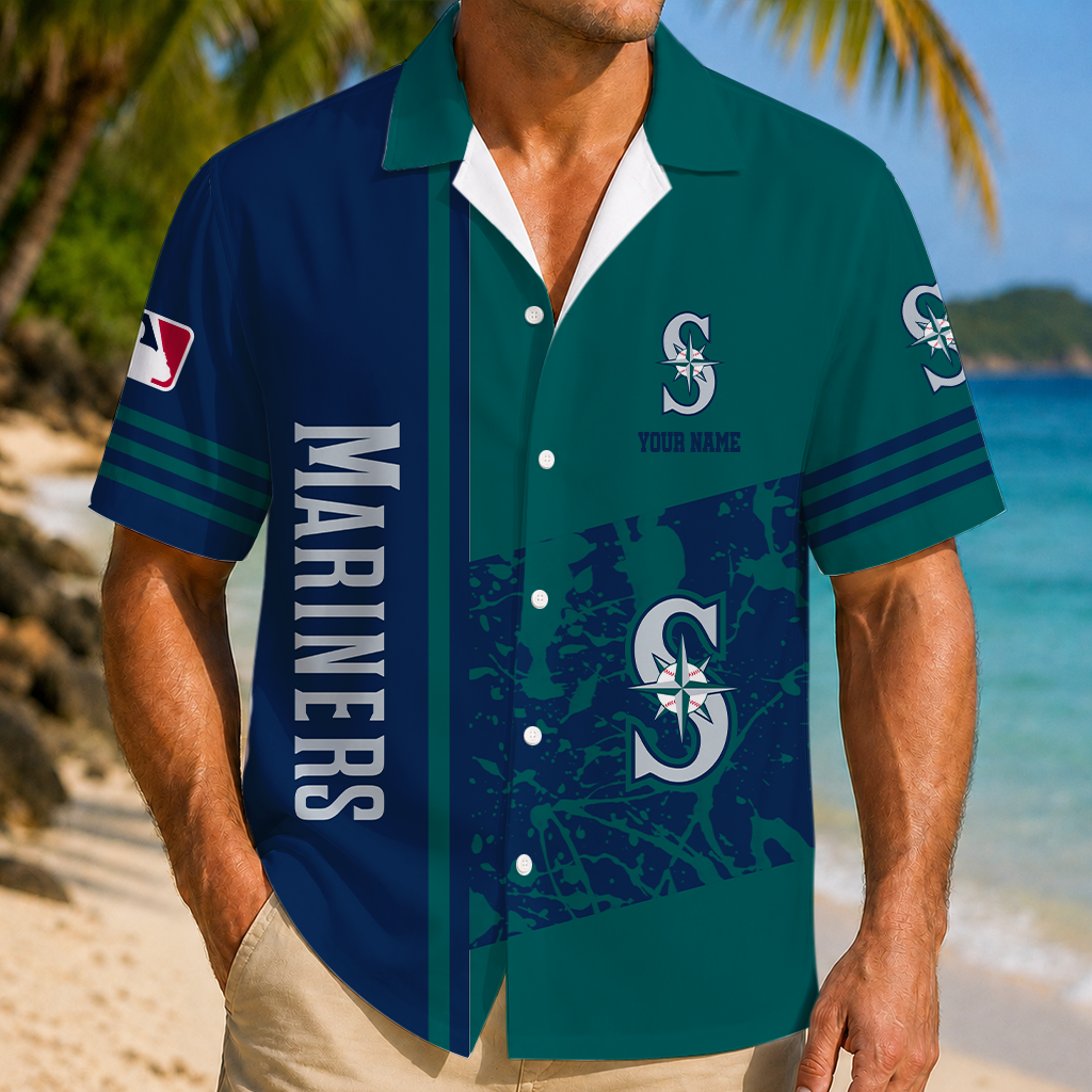 LIMITED EDITION - NEW CUSTOMIZED MLB14 SMS SEATTLE MARINERS UNISEX HAWAIIAN SHIRT