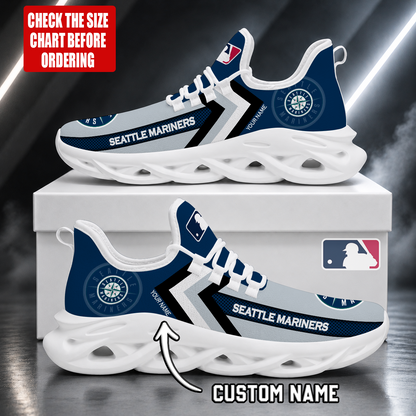 LIMITED EDITION - NEW CUSTOMIZED MLB14 SMS SEATTLE MARINERS MAX SOUL SHOES