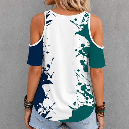 [FLASH SALE] NEW CUSTOMIZED MLB14 SMS SEATTLE MARINERSCRISS CROSS V-NECK TOP