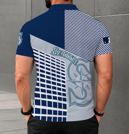 LIMITED EDITION - NEW CUSTOMIZED MLB14 SMS SEATTLE MARINERS POLO SHIRT