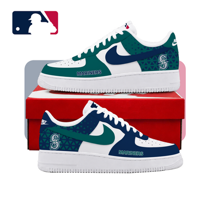 VIRAL EDITION - NEW CUSTOMIZED MLB14 SMS SEATTLE MARINERS AF1 SHOES