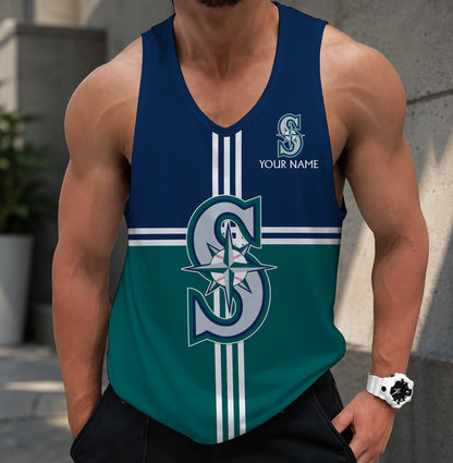 LIMITED EDITION - NEW CUSTOMIZED MLB14 SEATTLE MARINERS UNISEX TANK TOP