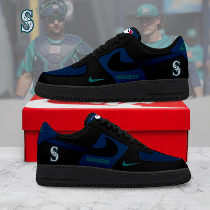 MEGA SALE - NEW CUSTOMIZED MLB14 SMS SEATTLE MARINERS AF1 SHOES