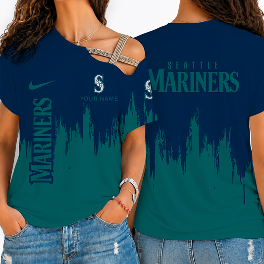 [FLASH SALE] NEW CUSTOMIZED MLB14 SMS SEATTLE MARINERS SHOULDER SHIRT