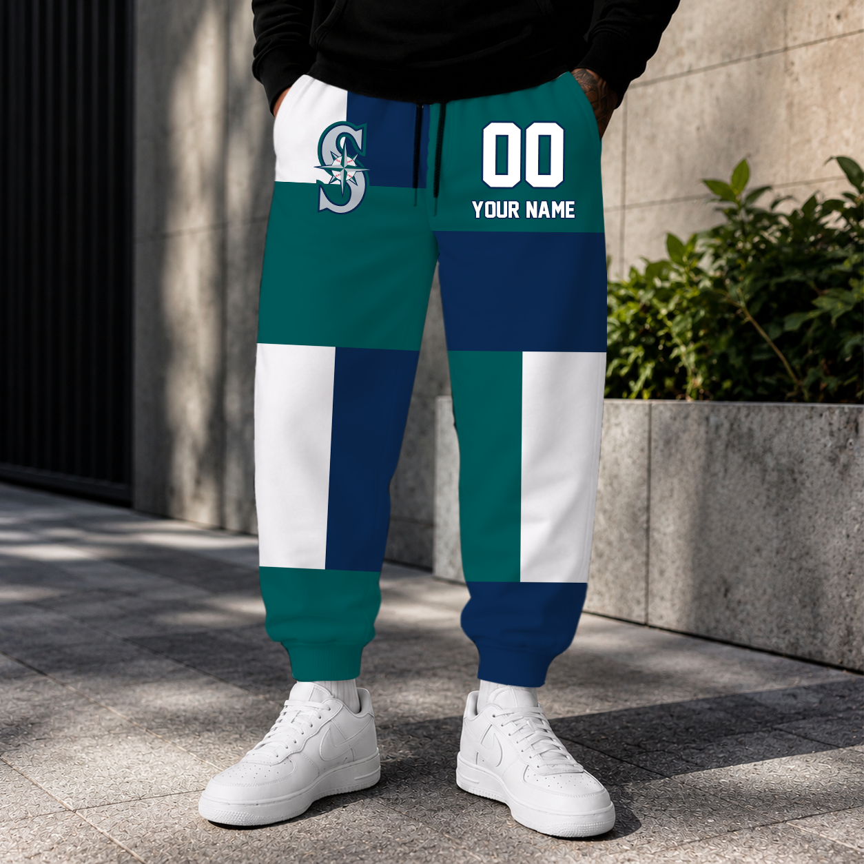 ELITE EDITION - NEW CUSTOMIZED MLB14 SMS SEATTLE MARINERS SWEATPANTS