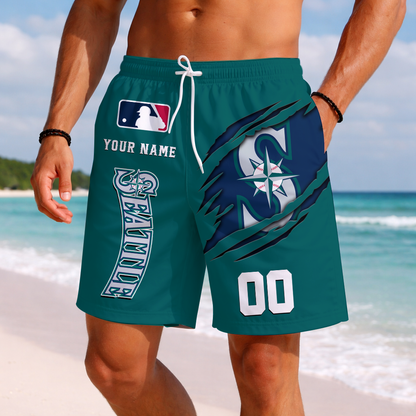 LIMITED EDITION - NEW PREMIUM MLB14 SMS SEATTLE MARINERS SHORT PANTS
