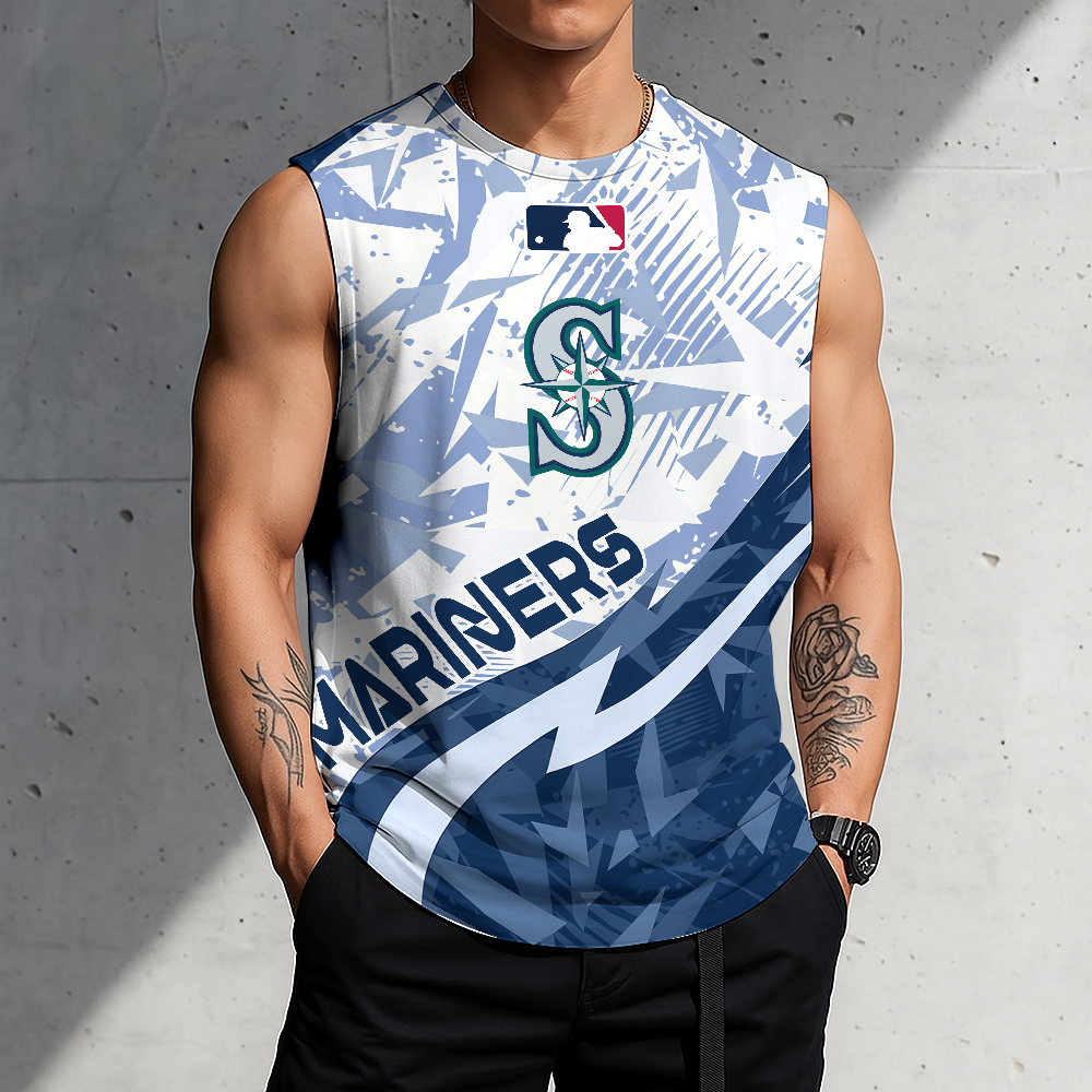 LIMITED EDITION - NEW CUSTOMIZED MLB14 SMS SEATTLE MARINERS TANKTOP & GYM SHIRT