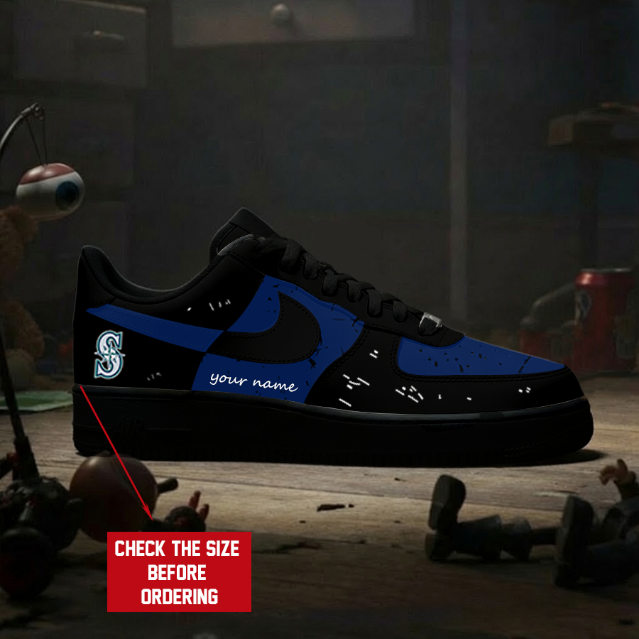 [FLASH SALE] NEW CUSTOMIZED MLB14 SMS SEATTLE MARINERS AF1 SHOES