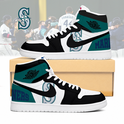 LIMITED EDITION - NEW CUSTOMIZED MLB14 SMS SEATTLE MARINERS AIR JORDAN SNEAKERS