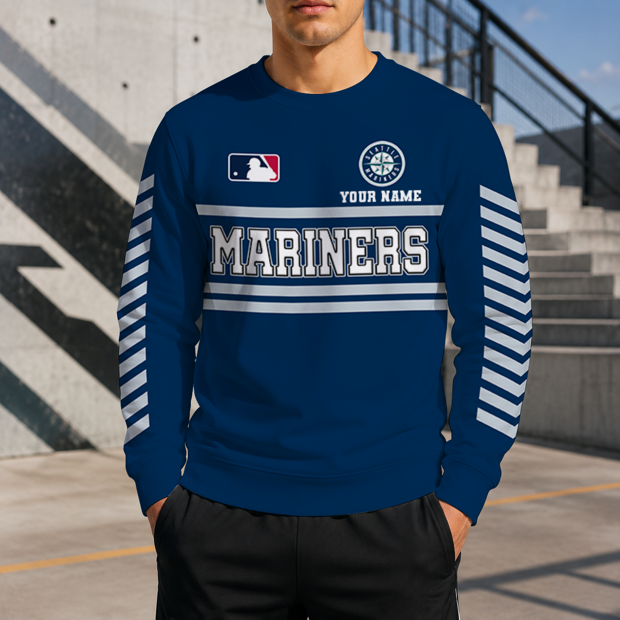 VIRAL EDITION - NEW CUSTOMIZED MLB14 SMS SEATTLE MARINERS UNISEX SWEATSHIRT