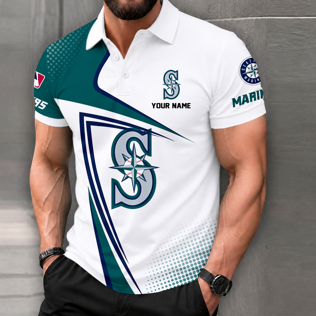 LIMITED EDITION - NEW CUSTOMIZED MLB14 SMS SEATTLE MARINERS POLO SHIRT, ZIP POLO SHIRT & T-SHIRTS