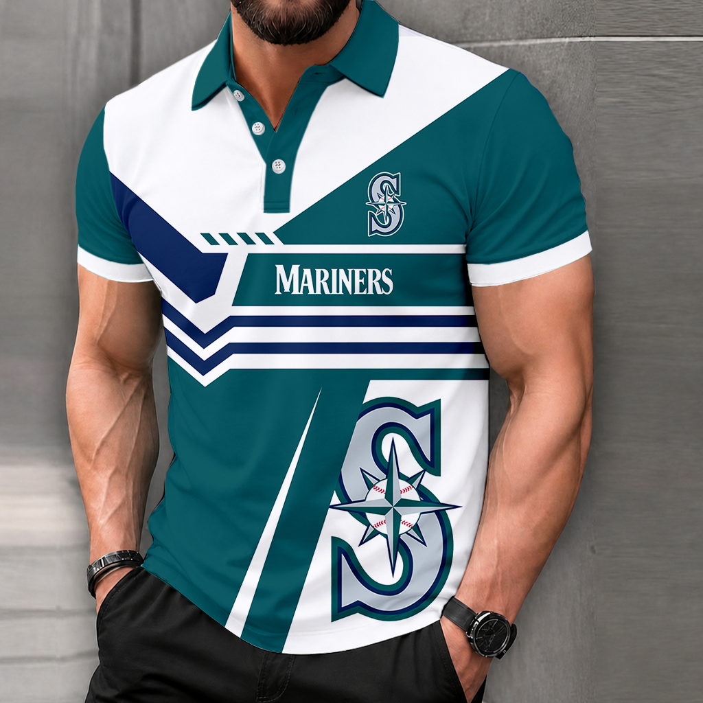 LIMITED EDITION - NEW CUSTOMIZED MLB14 SMS SEATTLE MARINERS POLO SHIRT, ZIP POLO SHIRT & T-SHIRTS
