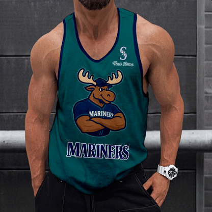 LIMITED EDITION - NEW CUSTOMIZED MLB14 SEATTLE MARINERS UNISEX TANK TOP