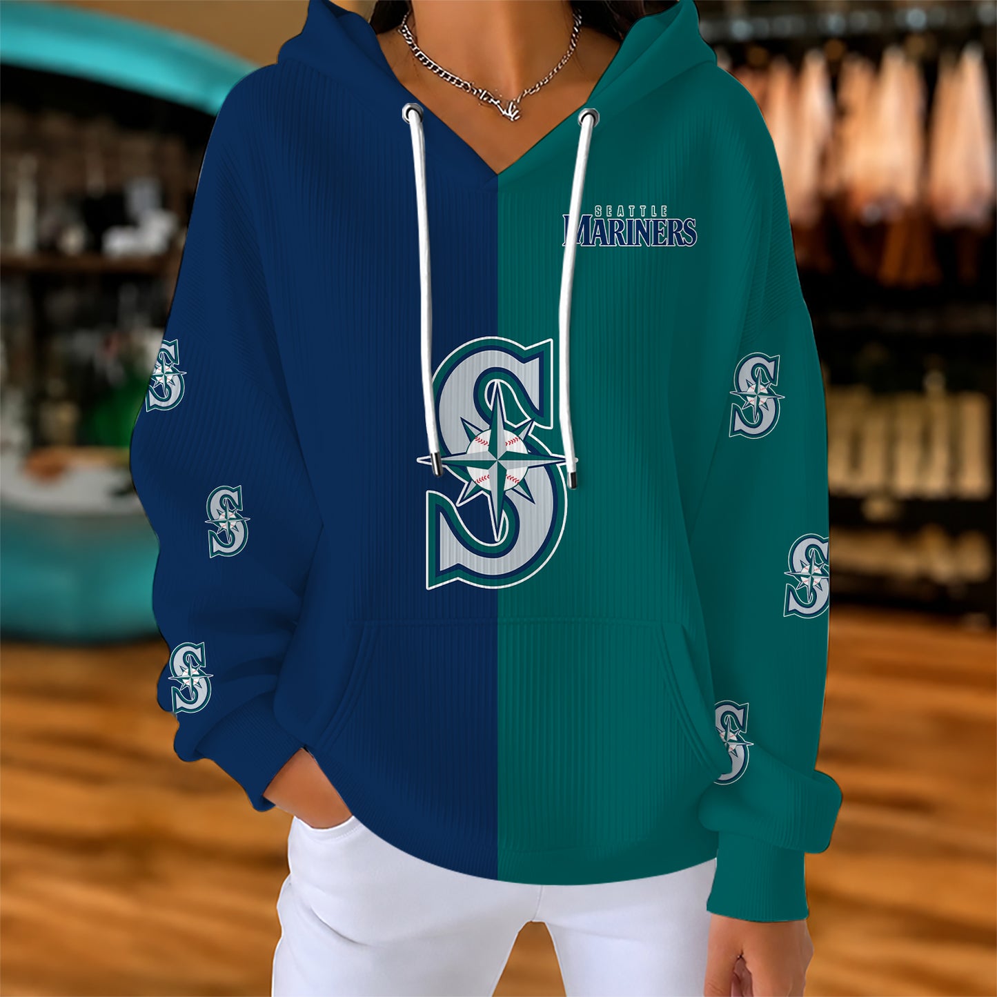 [FLASH SALE] NEW CUSTOMIZED MLB14 SMS SEATTLE MARINERS RIBBED HOODIE & SWEATSHIRT