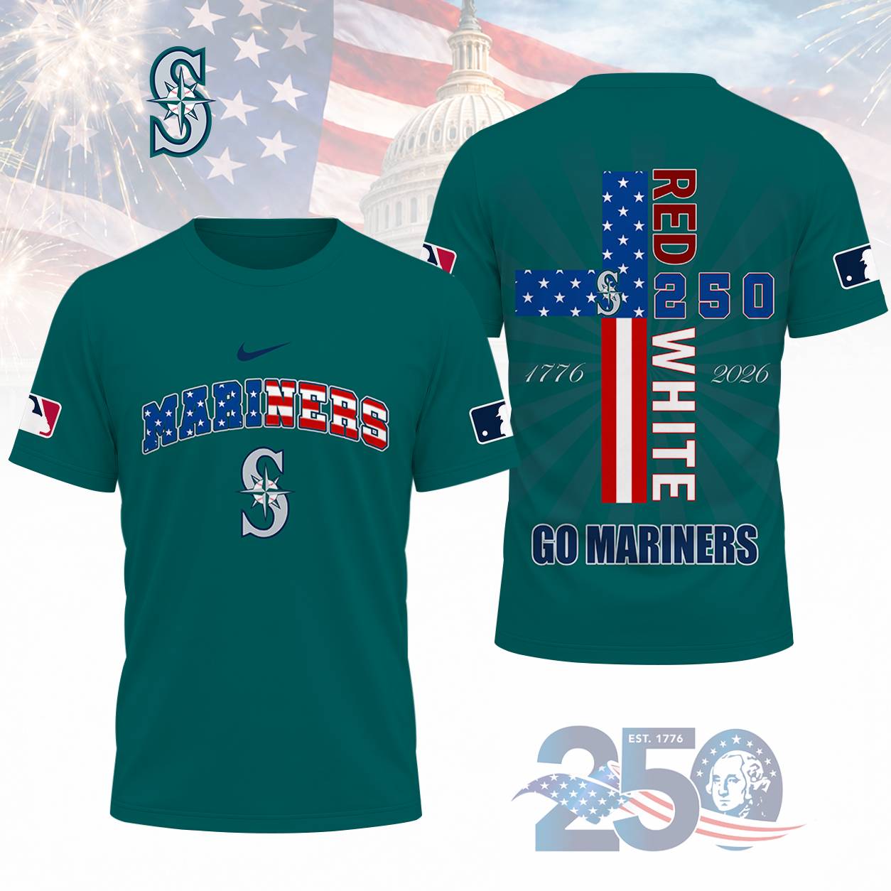 LIMITED EDITION - NEW CUSTOMIZED MLB14 SMS SEATTLE MARINERS T-SHIRT, POLO SHIRT, ZIP POLO SHIRT, SWEATSHIRT, HOODIE & ZIP HOODIE