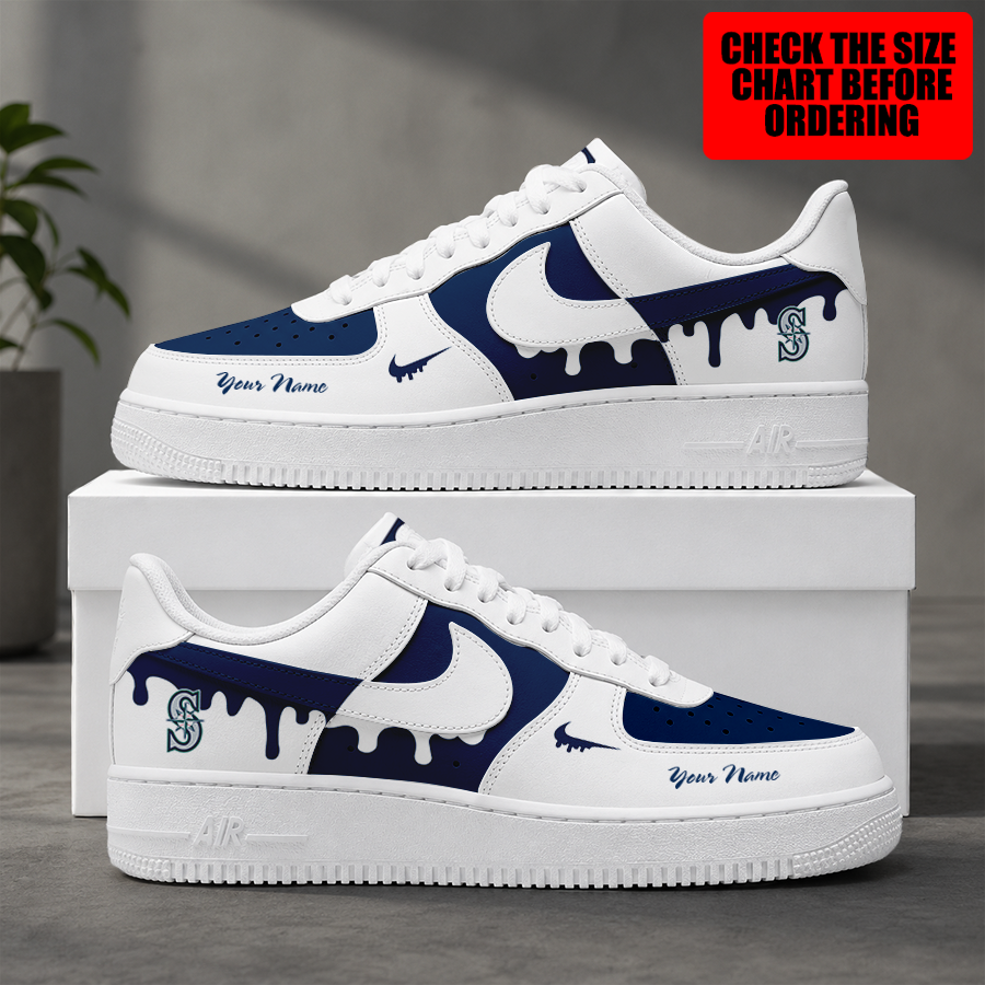 [FLASH SALE] NEW CUSTOMIZED MLB14 SMS SEATTLE MARINERS AF1 SHOES