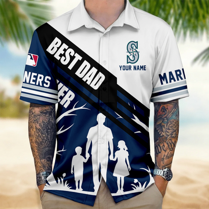 LIMITED EDITION - NEW CUSTOMIZED MLB14 SMS SEATTLE MARINERS UNISEX HAWAIIAN SHIRT