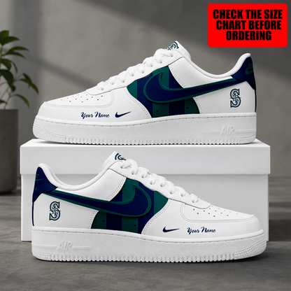 [FLASH SALE] NEW CUSTOMIZED MLB14 SMS SEATTLE MARINERS AF1 SHOES