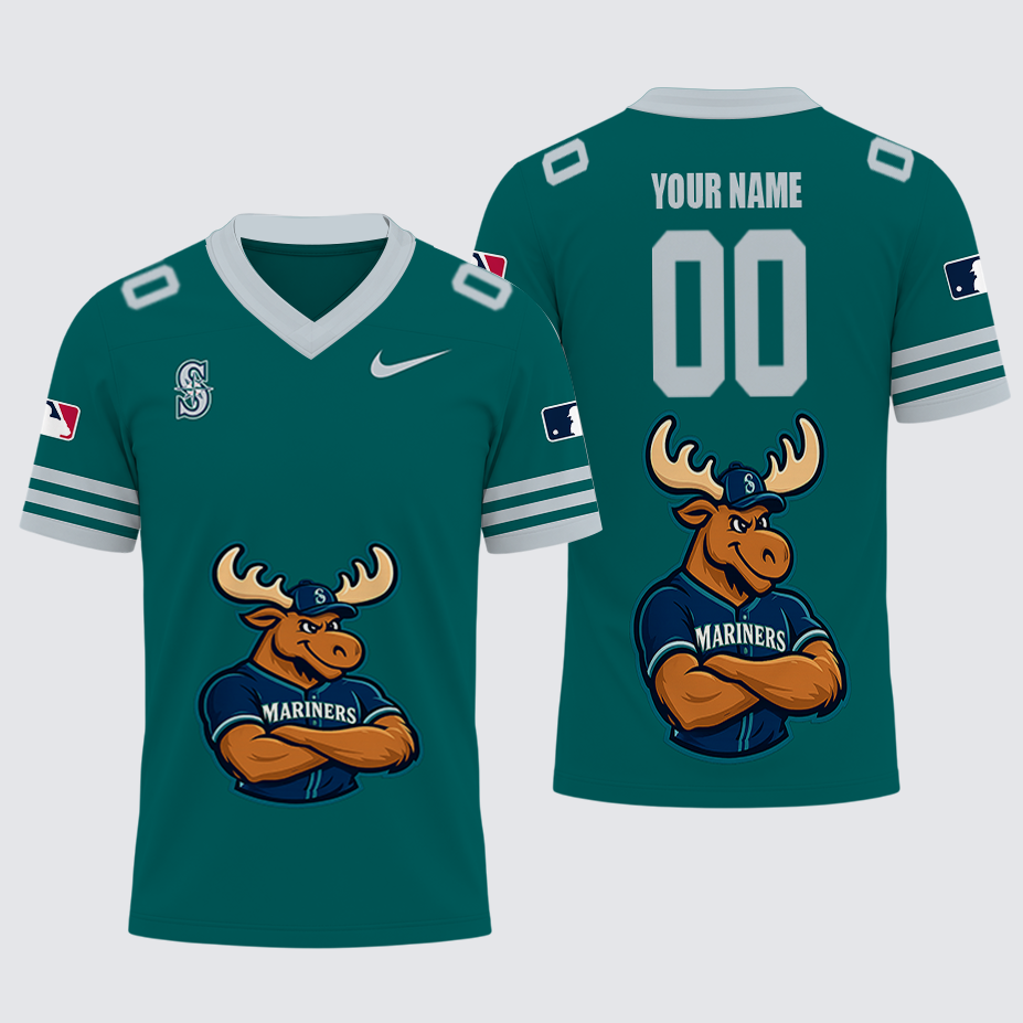 [FLASH SALE] NEW CUSTOMIZED MLB14 SMS SEATTLE MARINERS FOOTBALL JERSEY