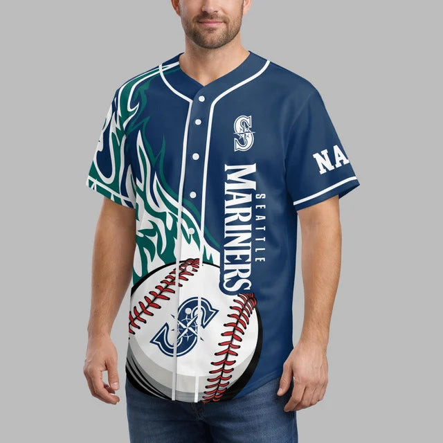 [FLASH SALE] NEW CUSTOMIZED MLB14 SMS SEATTLE MARINERS BASEBALL JERSEY