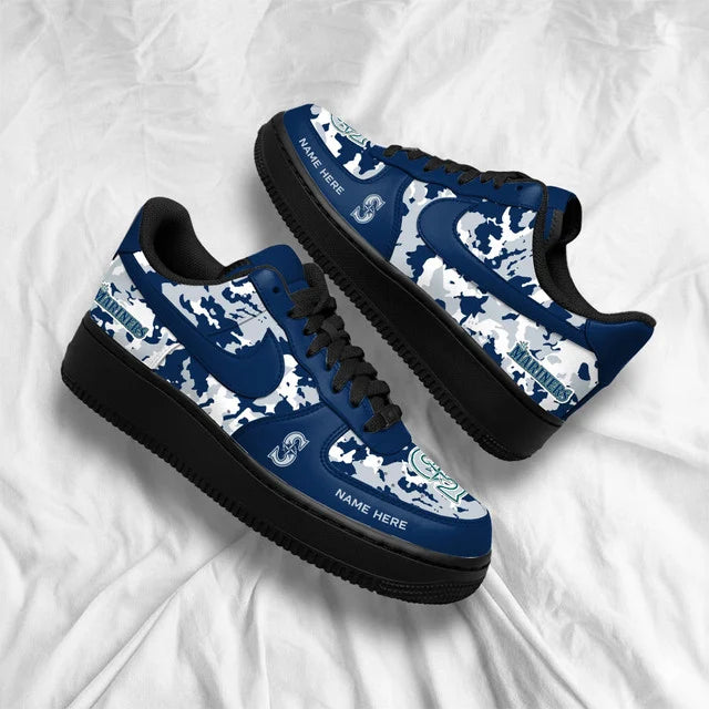 [FLASH SALE] NEW CUSTOMIZED MLB14 SMS SEATTLE MARINERS AF1 SHOES