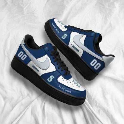 [FLASH SALE] NEW CUSTOMIZED MLB14 SMS SEATTLE MARINERS AF1 SHOES