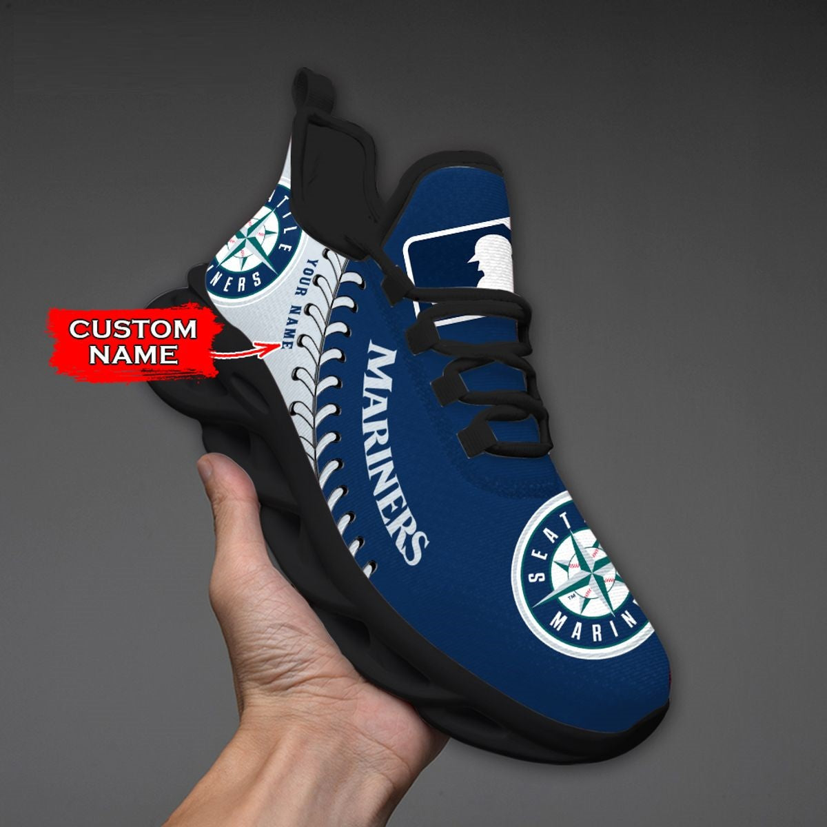 [FLASH SALE] NEW CUSTOMIZED MLB14 SMS SEATTLE MARINERS MAX SOUL SHOES
