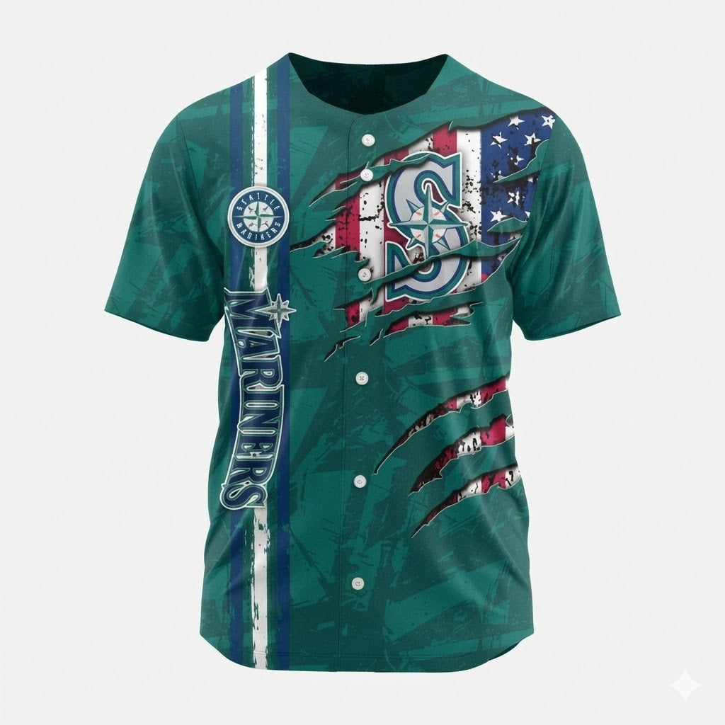 LIMITED EDITION - NEW CUSTOMIZED MLB14 SMS SEATTLE MARINERS BASEBALL JERSEY