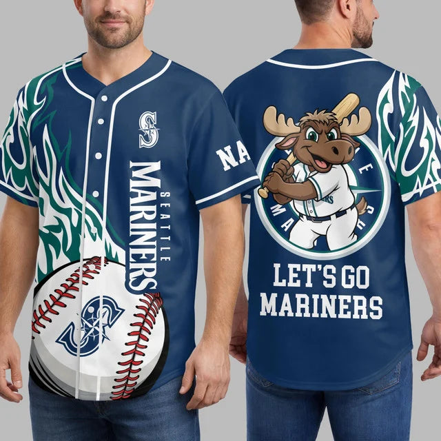[FLASH SALE] NEW CUSTOMIZED MLB14 SMS SEATTLE MARINERS BASEBALL JERSEY