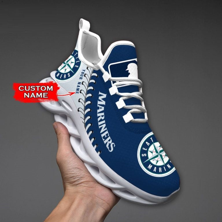 [FLASH SALE] NEW CUSTOMIZED MLB14 SMS SEATTLE MARINERS MAX SOUL SHOES