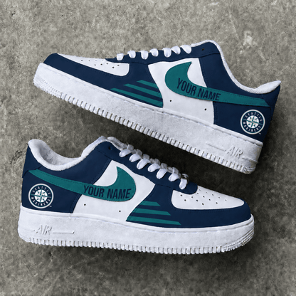 [FLASH SALE] NEW CUSTOMIZED MLB14 SMS SEATTLE MARINERS AF1 SHOES