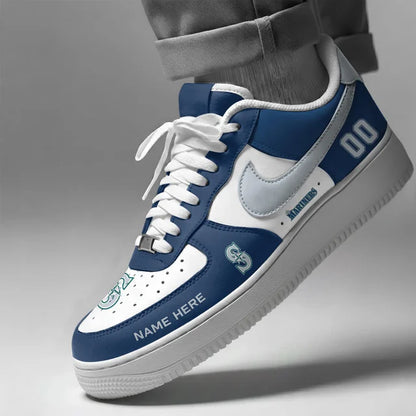[FLASH SALE] NEW CUSTOMIZED MLB14 SMS SEATTLE MARINERS AF1 SHOES