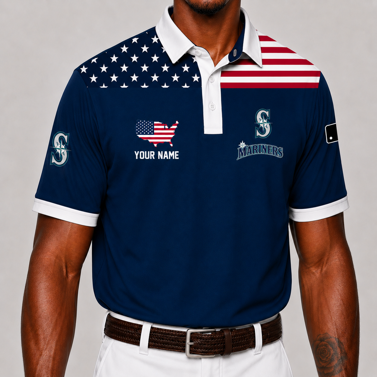 LIMITED EDITION - NEW CUSTOMIZED MLB14 SMS SEATTLE MARINERS POLO SHIRT, ZIP POLO SHIRT & T-SHIRTS