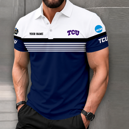 LIMITED EDITION - NEW CUSTOMIZED NCAA CWS14 THF TCU HORNED FROGS POLO SHIRT