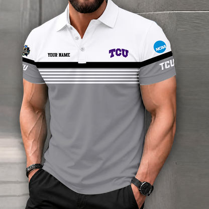 LIMITED EDITION - NEW CUSTOMIZED NCAA CWS14 THF TCU HORNED FROGS POLO SHIRT