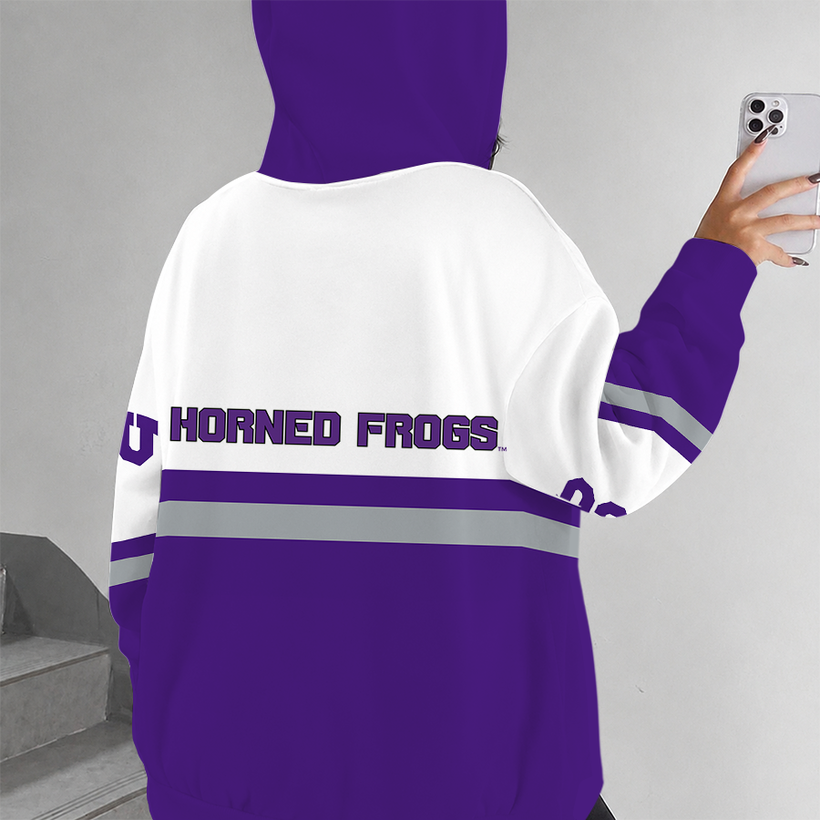 [FAN FAVORITE] NEW CUSTOMIZED NCAA CWS14 THF TCU HORNED FROGS ZIP HOODIE
