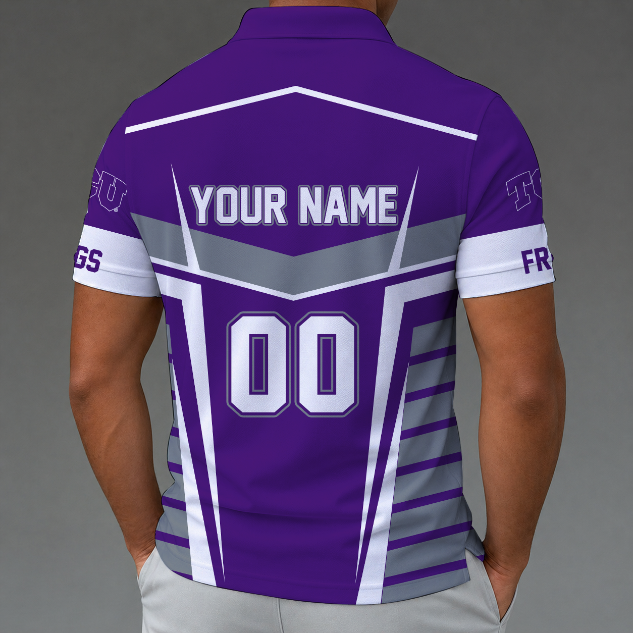 [FAN FAVORITE] NEW CUSTOMIZED NCAA CWS14 THF TCU HORNED FROGS POLO SHIRT