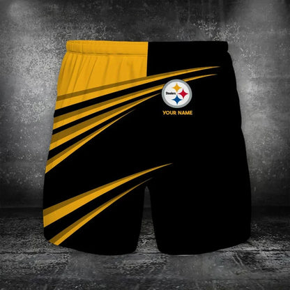 VIRAL EDITION - NEW CUSTOMIZED NFL14 PSB PITTSBURGH STEELERS POLO, T-SHIRT & SHORT PANTS SET
