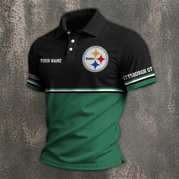 [SPECIAL OFFER] NEW CUSTOMIZED NFL14 PSB PITTSBURGH STEELERS POLO SHIRT