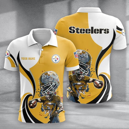 LIMITED EDITION - NEW CUSTOMIZED NFL14 PSB PITTSBURGH STEELERS T-SHIRT, POLO SHIRT, ZIP POLO SHIRT, SWEATSHIRT, HOODIE & ZIP HOODIE
