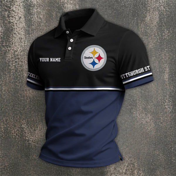 [SPECIAL OFFER] NEW CUSTOMIZED NFL14 PSB PITTSBURGH STEELERS POLO SHIRT