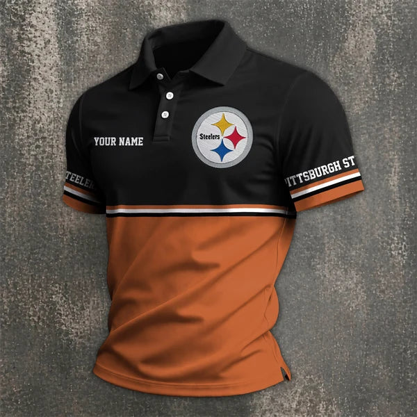 [SPECIAL OFFER] NEW CUSTOMIZED NFL14 PSB PITTSBURGH STEELERS POLO SHIRT