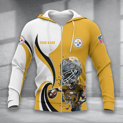 LIMITED EDITION - NEW CUSTOMIZED NFL14 PSB PITTSBURGH STEELERS T-SHIRT, POLO SHIRT, ZIP POLO SHIRT, SWEATSHIRT, HOODIE & ZIP HOODIE