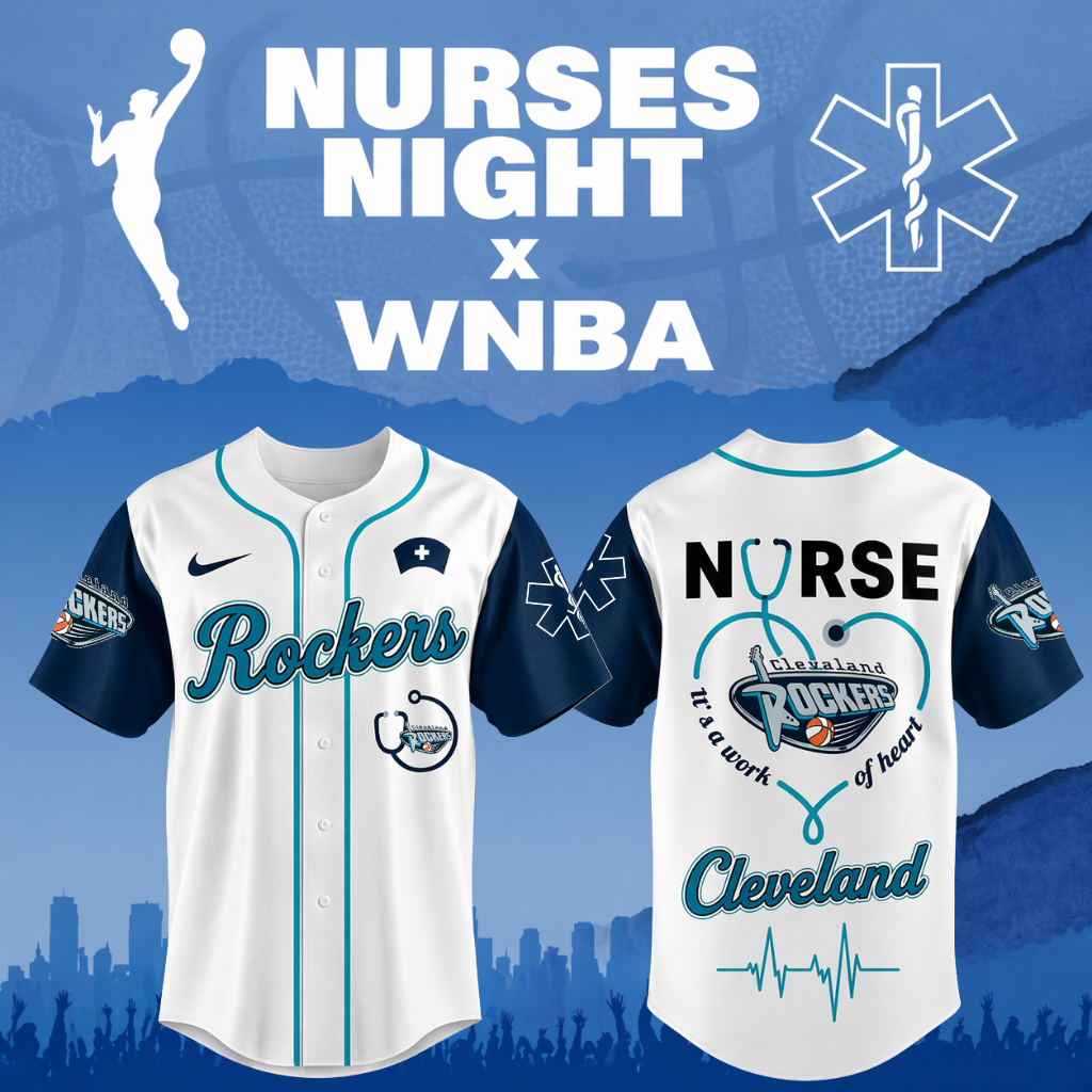 TOP SELLING - NEW CUSTOMIZED WNBA14 CLR CL ROCKERS x NURSES NIGHT BASEBALL JERSEY