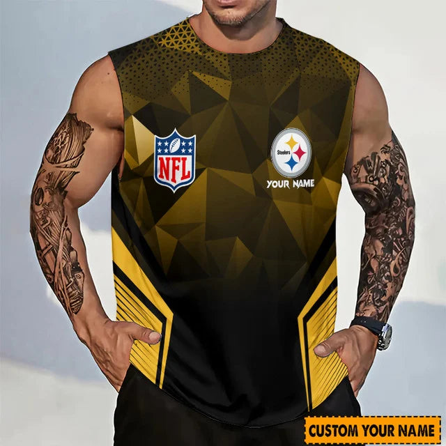 LIMITED EDITION - NEW CUSTOMIZED NFL14 PSB PITTSBURGH STEELERS MEN'S GYM SHIRT