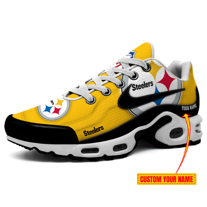 LIMITED EDITION - NEW CUSTOMIZED NFL14 PSB PITTSBURGH STEELERS AIR MAX PLUS SNEAKERS