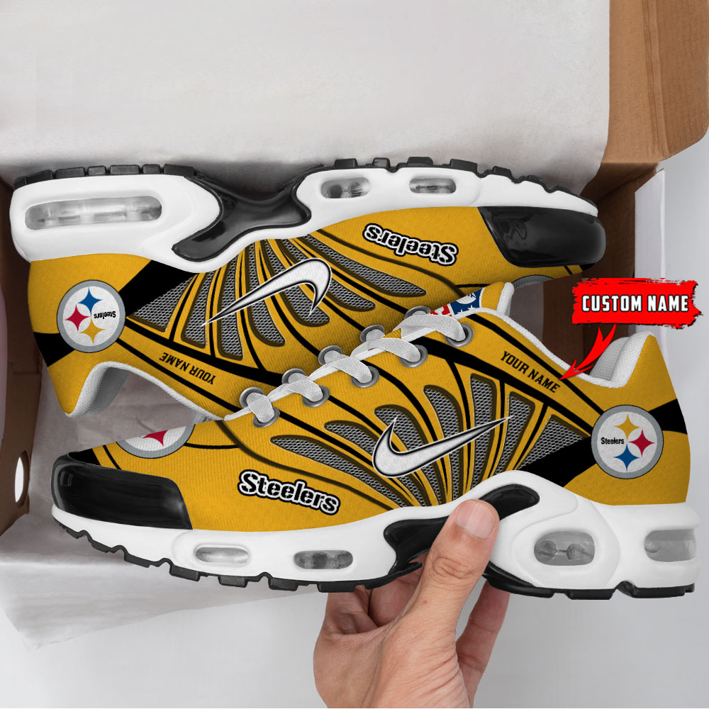 [SPECIAL OFFER] NEW CUSTOMIZED NFL14 PSB PITTSBURGH STEELERS AIR MAX PLUS SNEAKERS