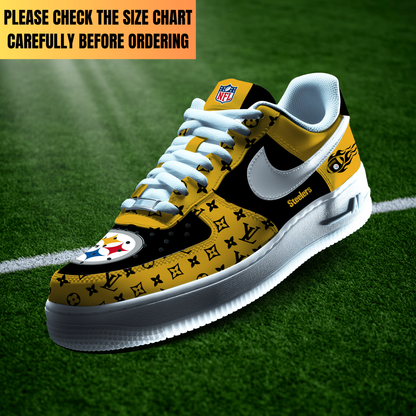 LIMITED EDITION - NEW CUSTOMIZED NFL14 PSB PITTSBURGH STEELERS AF1 SHOES
